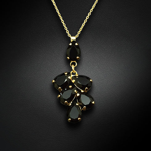 Pakabukas "Amber II (Jet)" su Preciosa™ kristalais